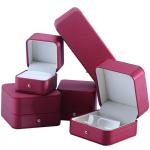 Hanhong Custom Red PU Leather Jewelry Packaging Box for Wedding Necklace