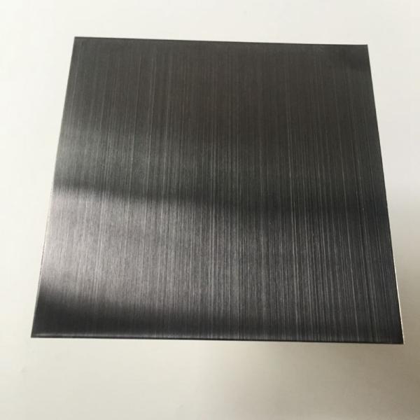 Buy cheap inox 316 0.5mm 1mm 2mm 3mm Hairline Finish Anti-fingerprint Black Stainless Steel Sheet from wholesalers