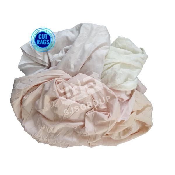 Light Color Mixed T Shirt Rags Cotton Cloth Cutting Clips Industrial Cleaning