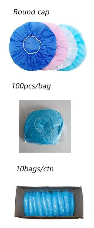 Health Care Factory OEM Customized Sanitary Surgical Nurse Hair Net Disposable PP SMS Bouffant Cap