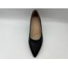 Buy cheap Nappa Leather Black Womens Dress Shoes Soft Fabric Low Heel Pointed Toe Shoes from wholesalers