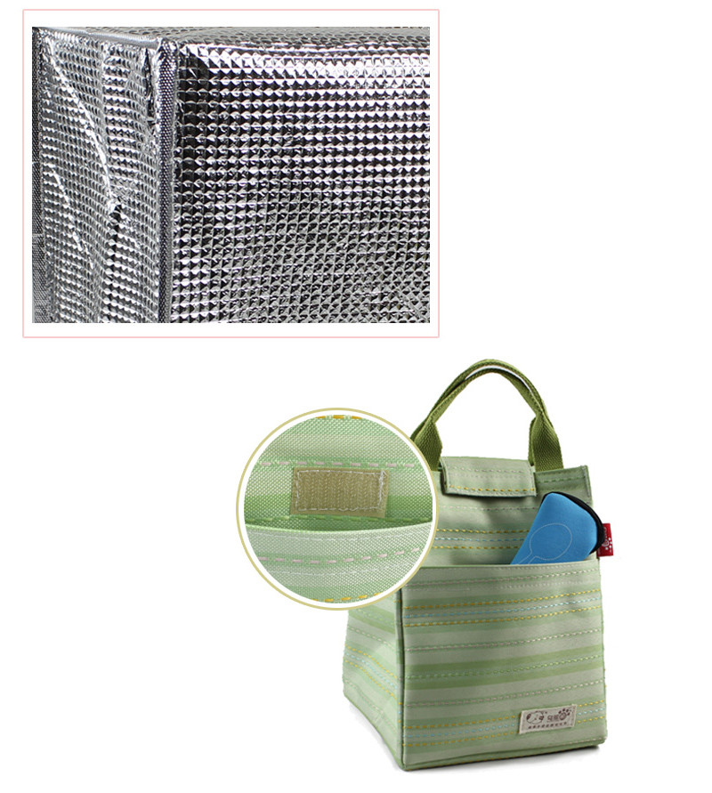 Embroidery Foldable H25Cm Insulated Lunch Cooler Bags