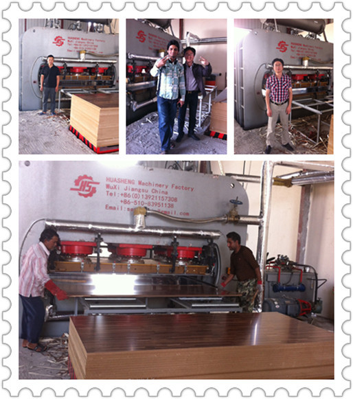 Professional Piywood Board Lamination Line Short Cycle Hot Press