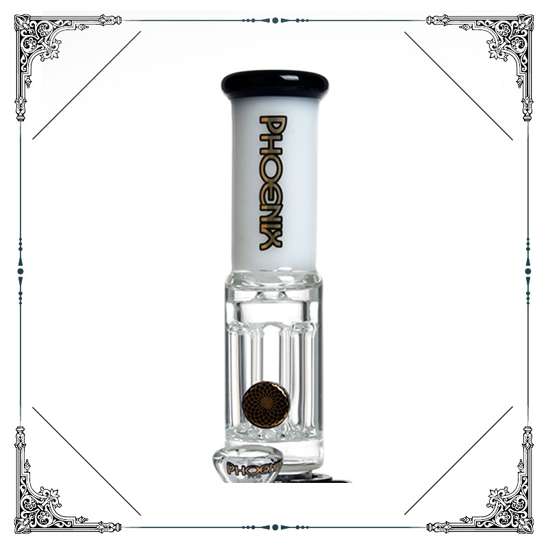Freezable Coil Honeycomb Glass Water Pipe Reinforced 8 Arm Pillar Perc