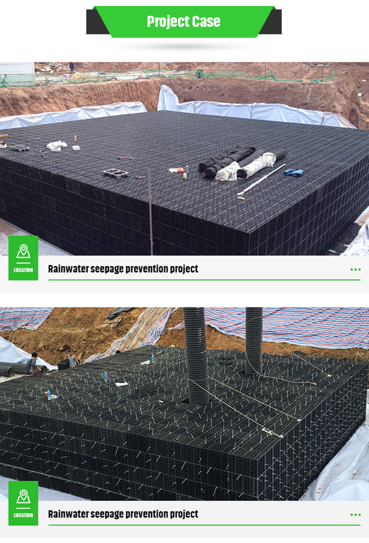 Modern Black HDPE Rainwater Collection Tank For Underground Water Storage