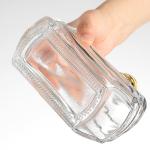 Hot Stamping Surface Handling Short Neck Tequila Glass Bottle for Party