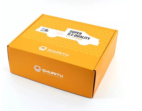 Buy cheap CMYK Auto Parts Packaging Box Paper Varnishing Orange Custom LOGO BSCI from wholesalers