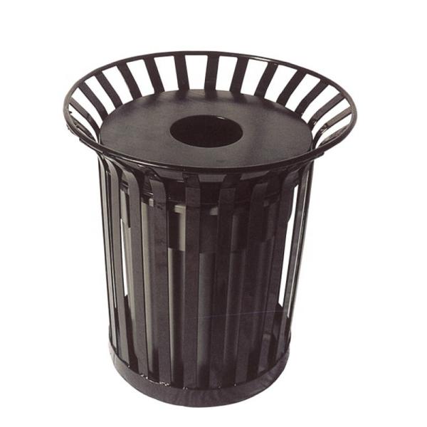 Buy cheap Powder Coated Rectangular Street 40L Steel Outdoor Trash Can from wholesalers