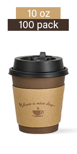 10oz brown coffee cups