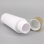 60ml 70ml 80ml White PET Cosmetic Bottle Luxury Gold Screw Cap Cylindrical