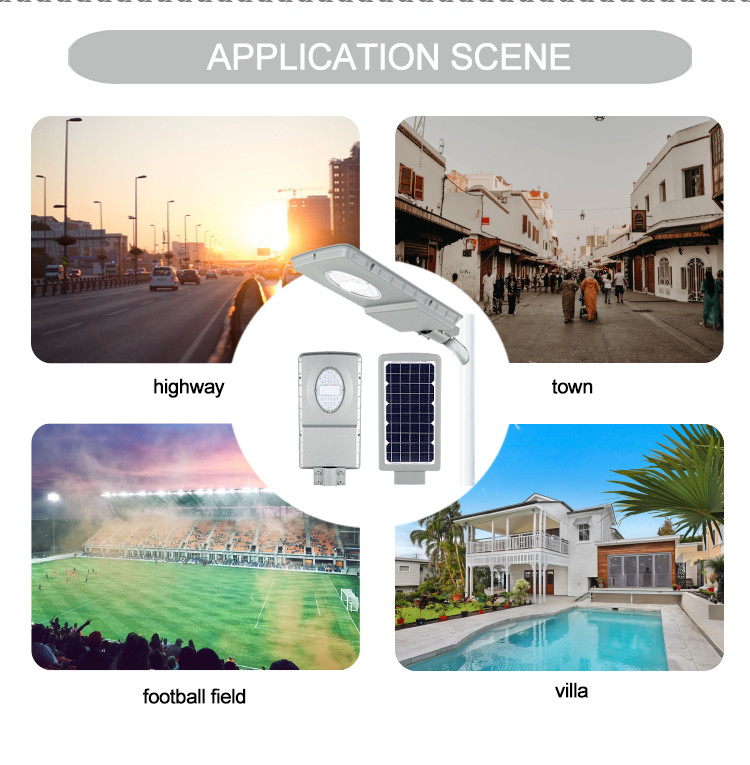6000k 100w 200w 300w 500w All In One Solar Street Light High Lumen IP66 Waterproof