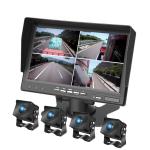 7 Inch Car DVR Camera 4 Way Truck Traffic Front And Rear Video Full HD
