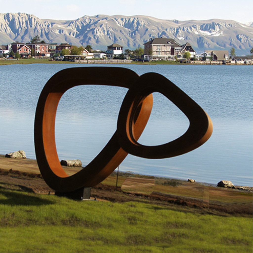 Custom Timeless Beauty Rust-Colored Outdoor Garden Metal Art Corten Steel Sculpture