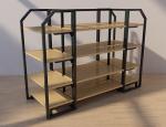 400mm Depth 800mm Height Metal And Wood Industrial Shelves For Supermarket