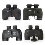 Waterproof / Fogproof Black 12x50 Telescope Compass Binoculars With Rangefinders