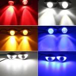 Custom 300LM 6000K Motorcycle LED Headlights Hawk Eye Lights 10SMD