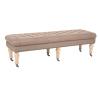 Buy cheap french vintage upholstered wooden bench antique bedroom solid rustic wood design benches from wholesalers
