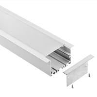 Buy cheap Silver Aluminum Recessed Linear Profile Light Strips Channel U Shape 65*35mm product