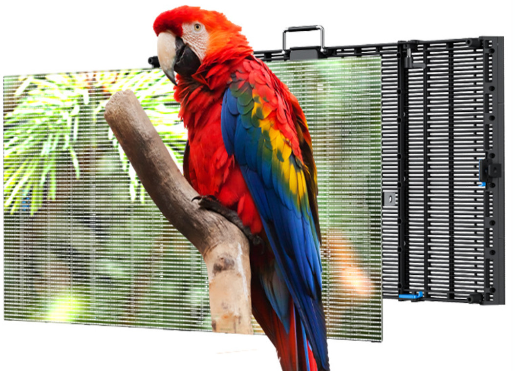 High Refresh Rate Outdoor Rental Transparent LED Display With 800W/m2 Max. Power Consumption And Lightweight Design