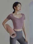 New Design Big Neck Short Sleeve Big Neck Crop Top T Shirts