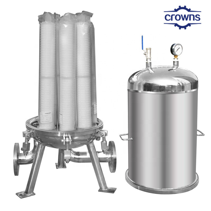 OEM ODM Stainless Steel Multi Cartridge Filter Housing For Wine And Beverage Filtration With Excellent Surface