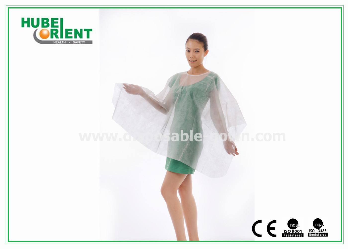 PP Nonwoven Disposable Kimono Robe Colored Hair Salon Barber Cutting Cape