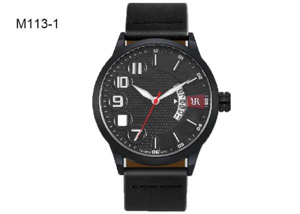 Buy cheap Water Resistant Men's Quartz Watch Sport PU Leather Fashion Reloj M113 from wholesalers