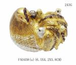 Fashion wholesale hen jewelry box metal pewter hen trinket box