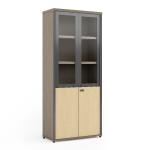 IP40 Rated Glass Door Filing Cabinet with Password Lock and Customizable