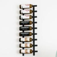 Buy cheap Premium Elegant Liquor Display Rack , Metal 9 Bottle Wall Mounted Wine Rack product