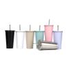 Buy cheap Portable 500ml 750ml Personalized Stainless Steel Tumbler With Straw Double Wall Insulated Drinking Tumblers Multi Purpose Easy To Clean Maintain from wholesalers