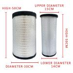 2002-2016 Year K3050 PU3050 Carbon Air Filter Element for Truck Parts in High