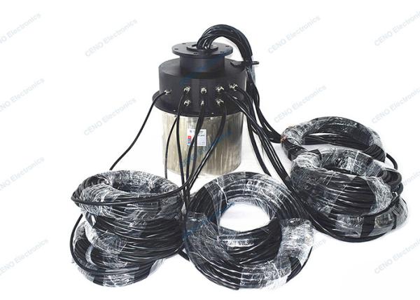 Electric Power Carbon Brush Slip Ring IP65 Precious Metal Contact Flange