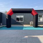 Colorful advertising arch inflatable full printing color gantry crane inflatable