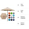 Buy cheap Patio Umbrella, Yard Umbrella Push Button Tilt Crank, Terrace Garden Restaurant Patio Parasol Outdoor Umbrella from wholesalers