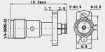 SMA to SMP 50Ohm 18GHz Brass Straight RF Adapter