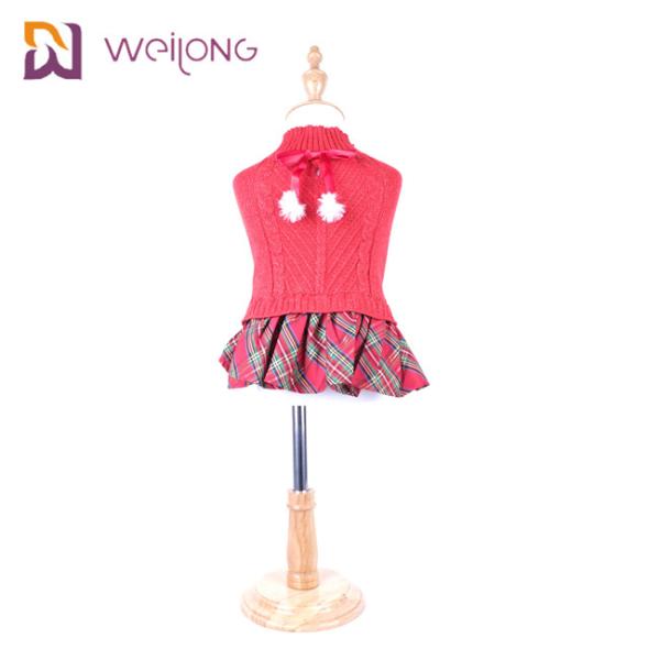 Buy cheap Yarn Dyed Plaid Dog Sweater Knitted Wool Dog Dress Sweatshirt Apparel from wholesalers