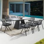 OEM Outdoor Furniture Terrace Table And Chairs With High Density Sponge Cushion