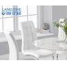 Buy cheap 120cm White Marble Round Dining Table And Upholstered Dining Chair from wholesalers