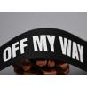 Buy cheap Clothing Custom 20mm Black Polyester Webbing White Logo Screen Printed Labels from wholesalers