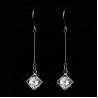 Buy cheap 2018 Fashion American style lady parts Earrings Ear Drops Silver Exported Korea Fashion Flower shapes Diamond from wholesalers
