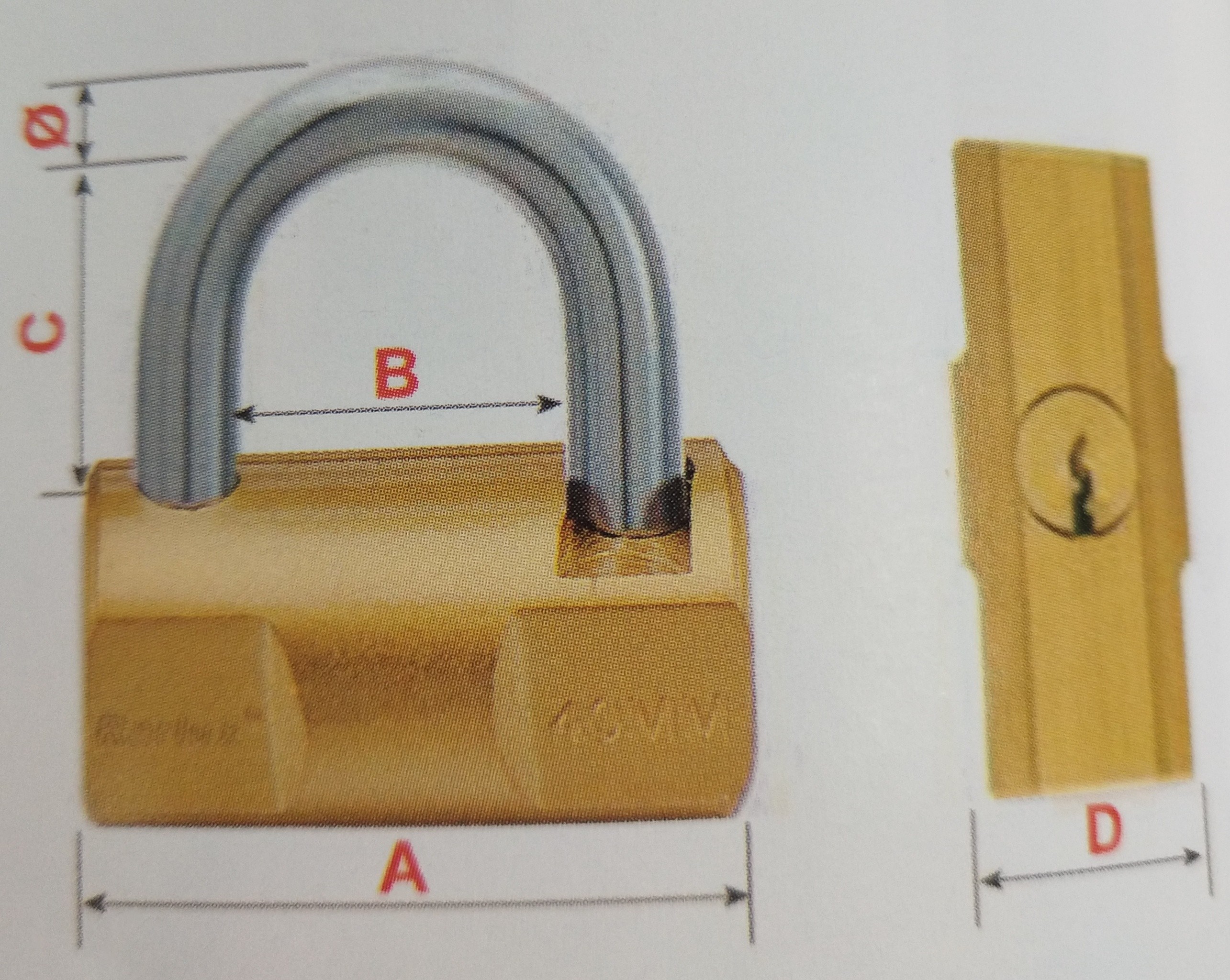 Chrome Plated High Security Keyed Padlock 2 Steel Keys Solid Steel Body
