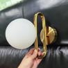 Buy cheap Nordic Bedside Wall Lamp modern golden Indoor bedroom Corridor stairs loft Glass Ball Wall Lamp(WH-OR-238) from wholesalers