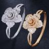 Buy cheap Luxury Rhinestone Flower Bracelet for Women Crystal Bracelet Wedding Bridal Bracelet Gold Silver Color Bracelet Jewelry from wholesalers