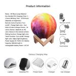 Moon Lamp 16 RGB Colors 3D Night Light for Kids Bedroom Decoration Birthday