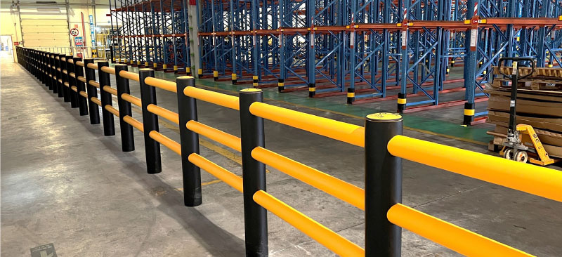 Flexible Pedestrian Barrier Anti-Collision Guardrails Warehouse Safety Barrier Traffic Guardrails