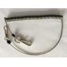 Buy cheap Transparent Black Stainless Steel Wire PU Outside Tool Coiled Lanyard Tether from wholesalers