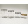 Buy cheap 68mm 100ml 150ml Transparent Plastic PET Jar With Gold Aluminum Cap from wholesalers
