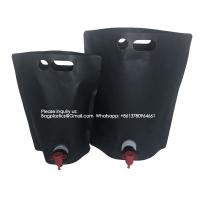 Buy cheap Spout Pouches Matte Black Aluminum Foil 2lier 4Liter Coffee Milk Oil Fruit Juice product
