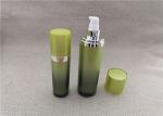 Round Acrylic Cosmetic Cream Bottle Gradient Green Color PP Inner Cap